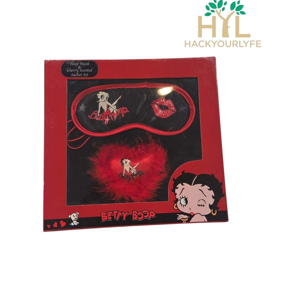 Betty Boop Sleep Mask Cherry Scented Sachet Gift Set New